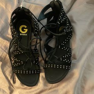 Size 7M sandals. Never worn. G by Guess. I also have them in brown.